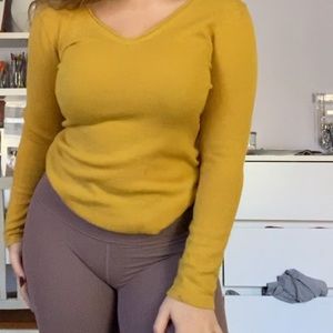 So cute mustard yellow sweater